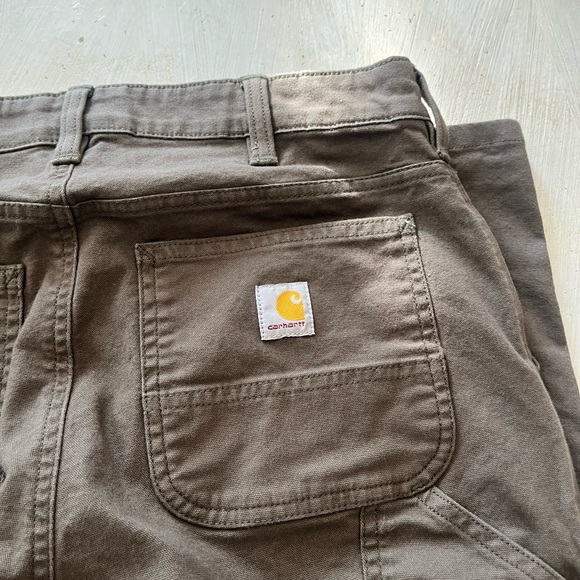 CARHARTT Women’s Rugged FLEX® Relaxed Fit Canvas Stretch Work Pants, Brown, 2 - Picture 7 of 8